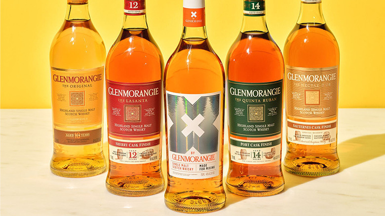 Glenmorangie bottle lineup displayed