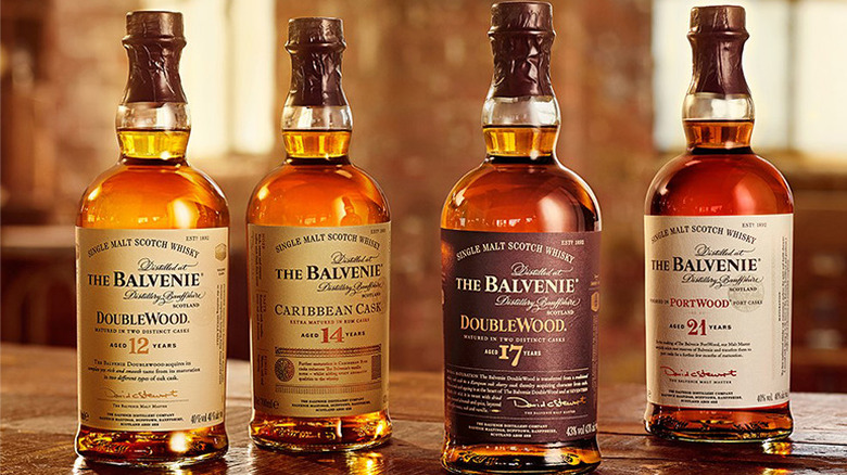 lineup of The Balvenie scotch