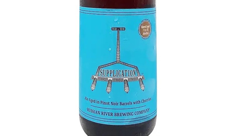 Russian River Supplication beer bottle 