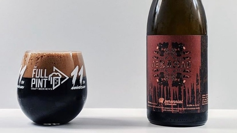 Nicely poured Abraxas beer