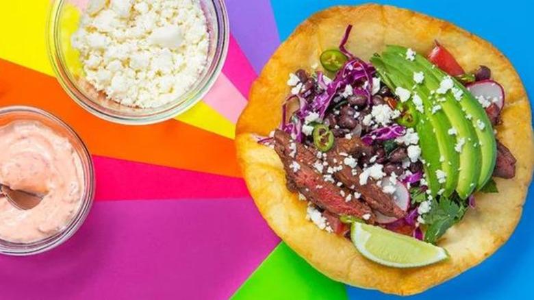 Taco salad in bowl