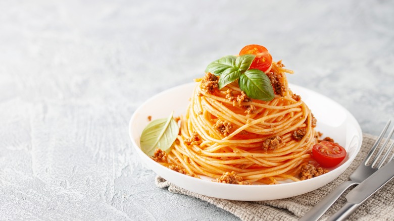 Plate of spaghetti