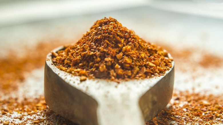 spoon of chili powder