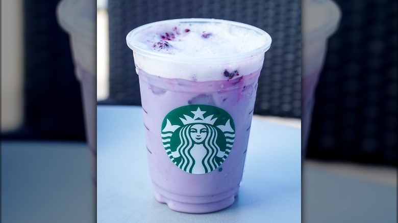 Aesthetic blue Starbucks drink