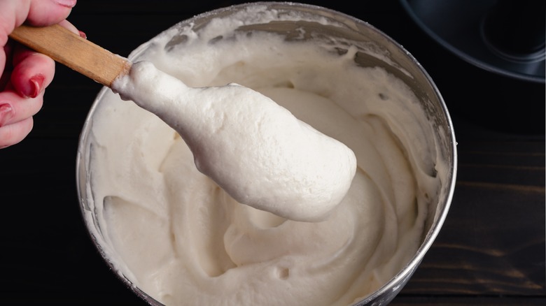 Soufflé batter in bowl