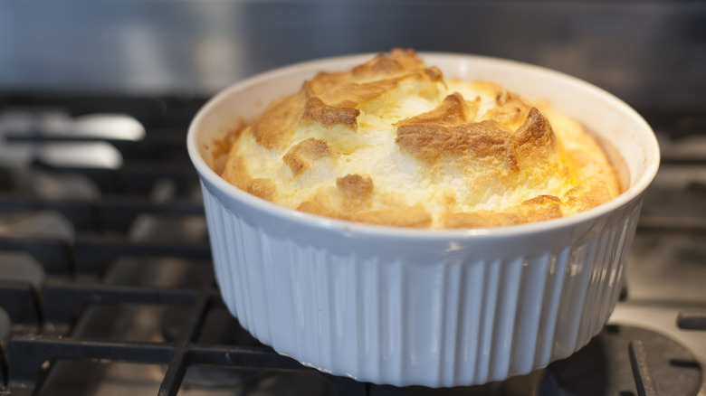 Ramekin soufflé with toasted top