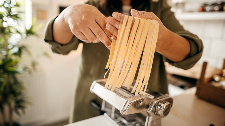 Person making pasta