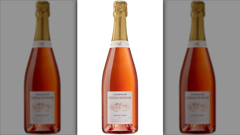 A bottle of Château de Bligny Champagne Cuvée Grand Rosé