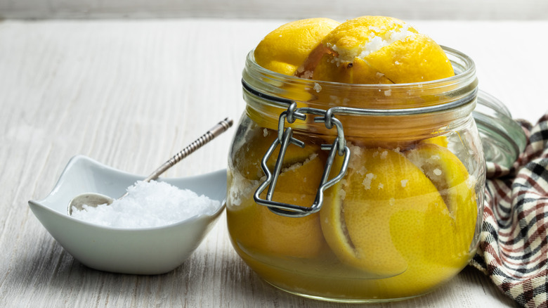 whole lemons in jar