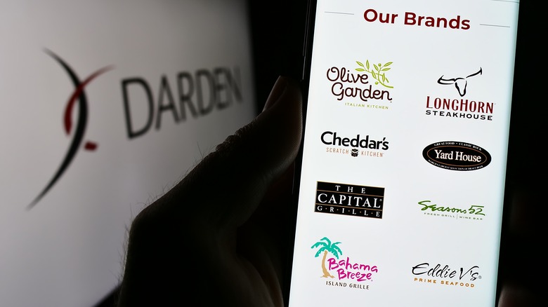 Darden Restaurants signage, brands list