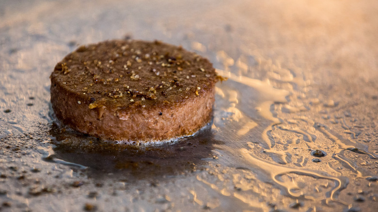 Beyond meat burger grilling