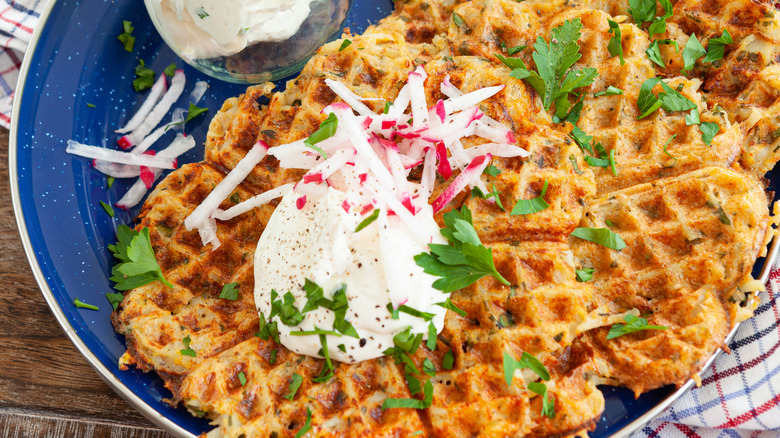 Waffle maker hash browns