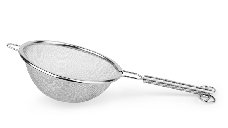 Kitchen strainer white background