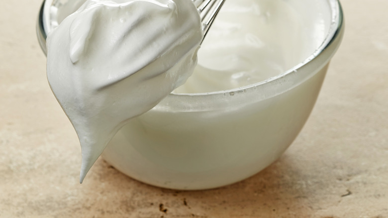 Whipped egg whites