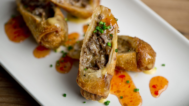 Steakhouse-style egg rolls