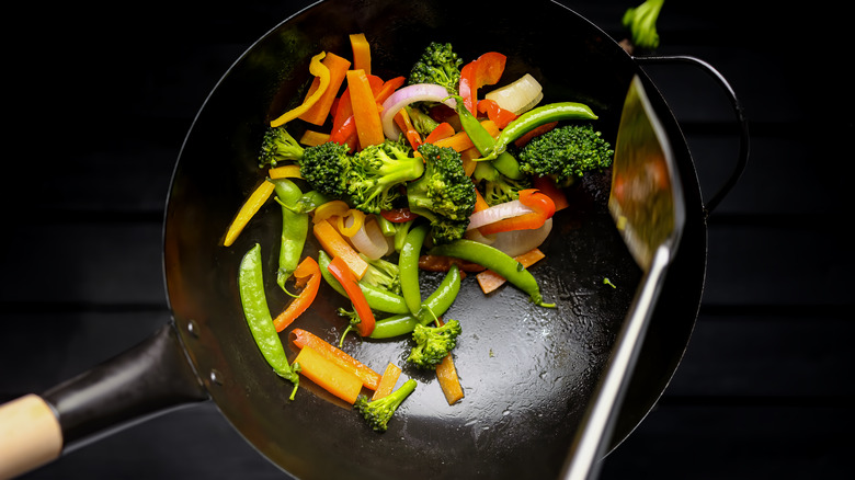 Vegetables in a pan