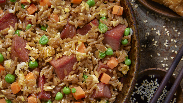 fried rice with ham