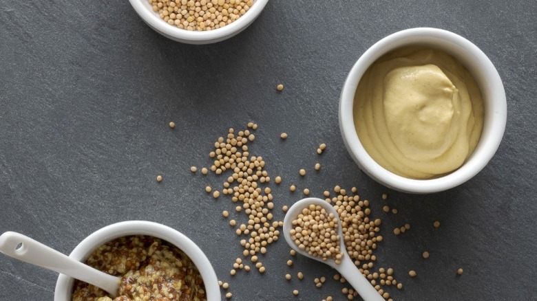 Dijon mustard in small bowl