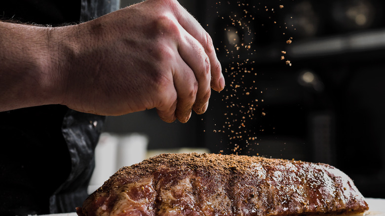 seasoning a steak