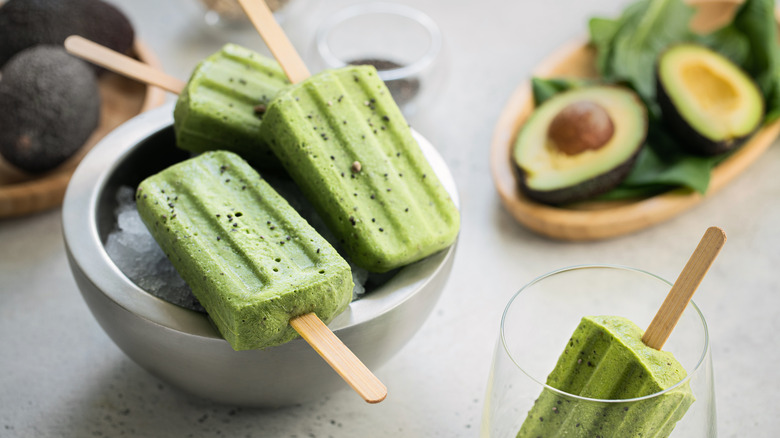 Avocado ice pop