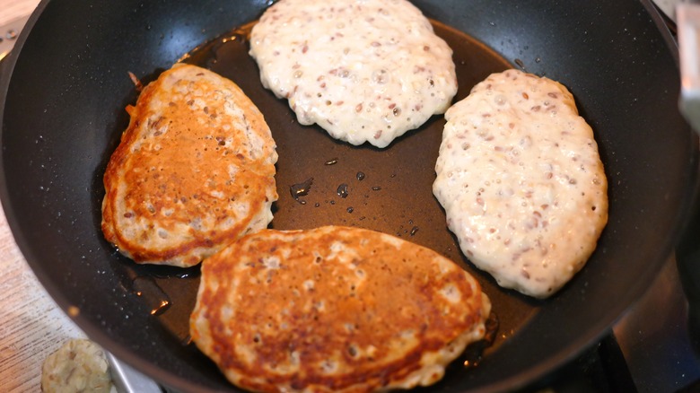 Pancakes on the stove