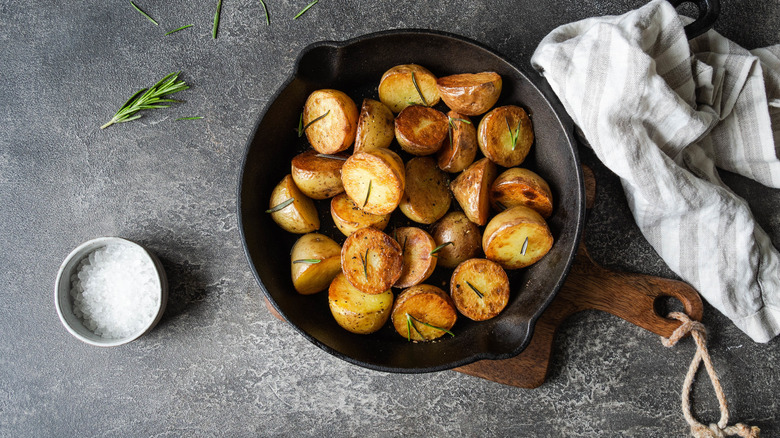 Roasted potatoes pan