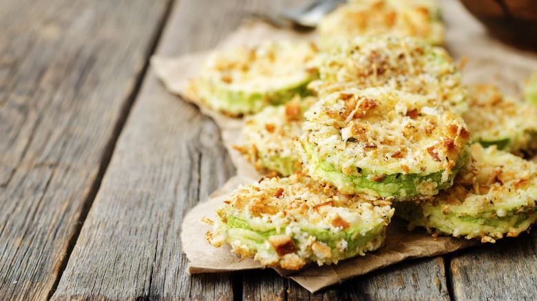 Baked zucchini with Parmesan