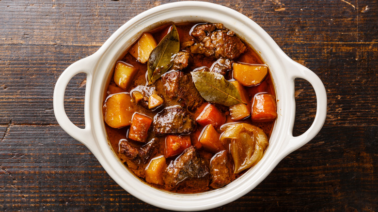 fatty beef bourguignon bowl