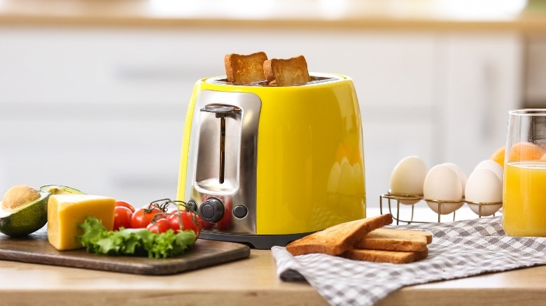 toast popping out of toaster