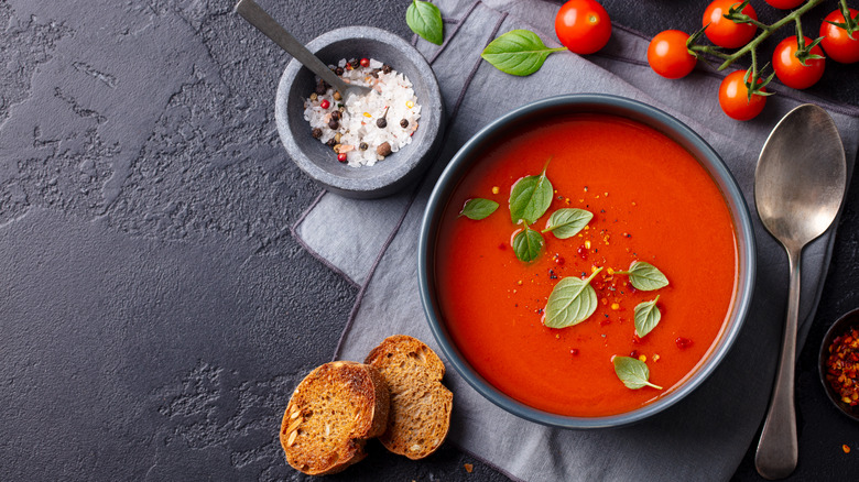 Tomato soup with basil