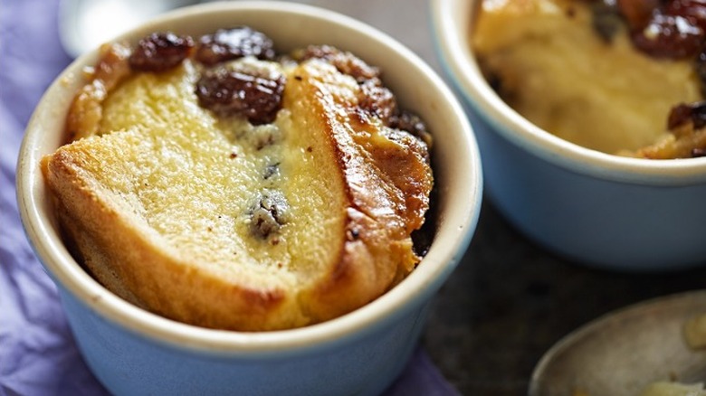 ramekins of bread pudding