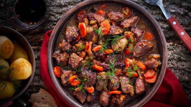 Irish stew with potatoes