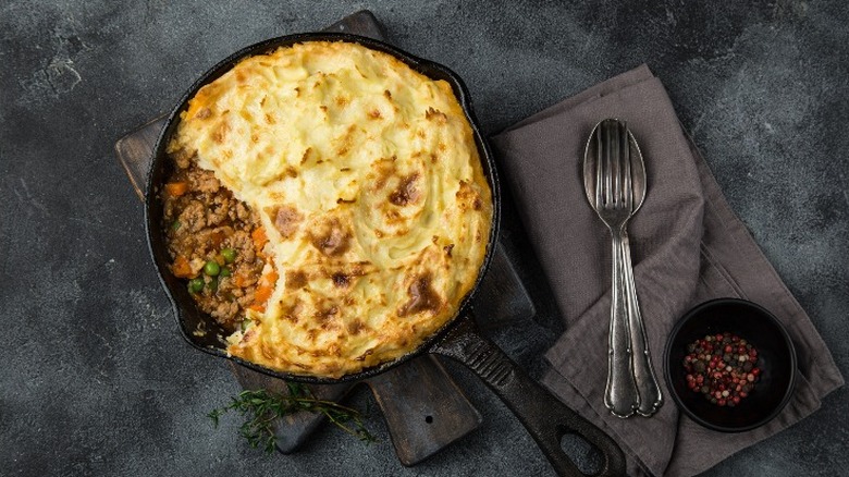 Shepherd's pie in pan