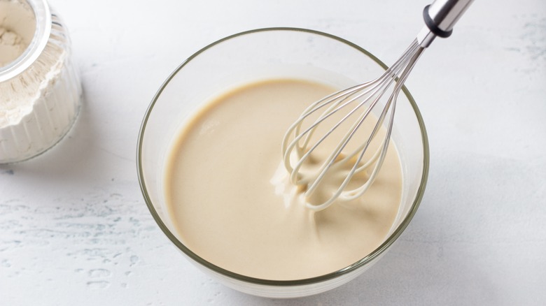 balloon whisk mixing batter