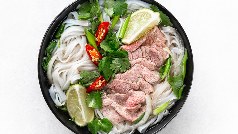 large bowl of pho 