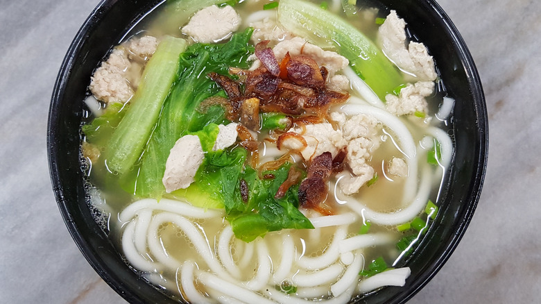 Bowl of lai fan noodles 