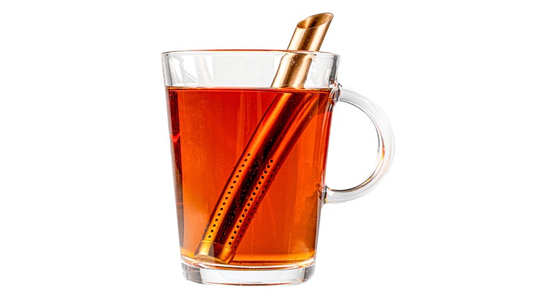 brewed rooibos tea in glass