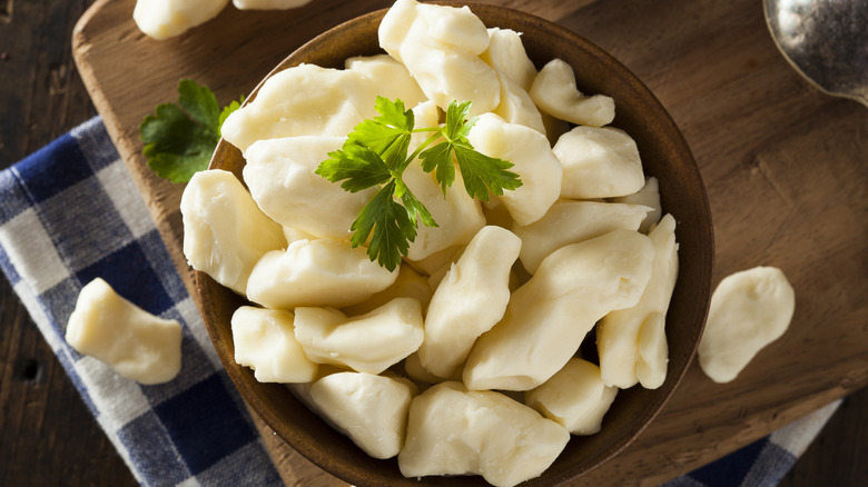 cheese curds in bowl