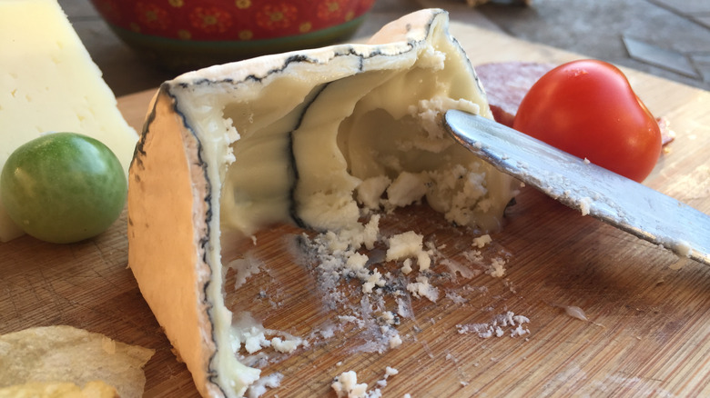 partially eaten Humboldt Fog cheese