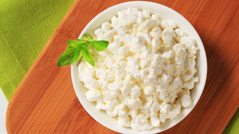 Bowl of cottage cheese