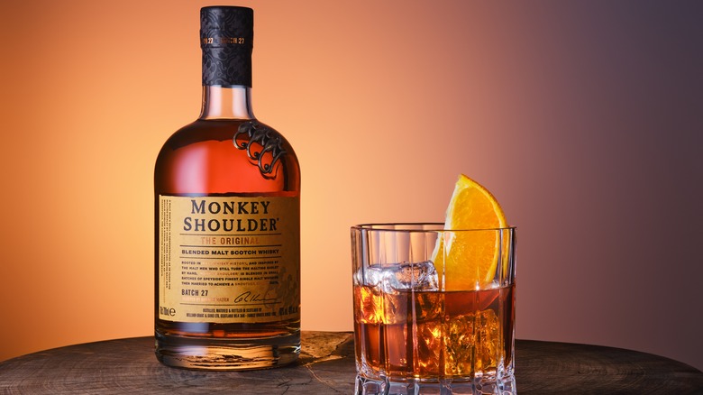 Bottle of Monkey Shoulder scotch