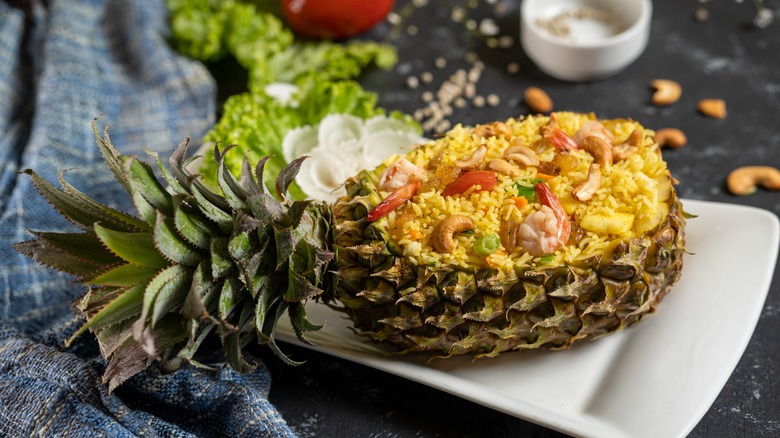 Fried rice in a pineapple