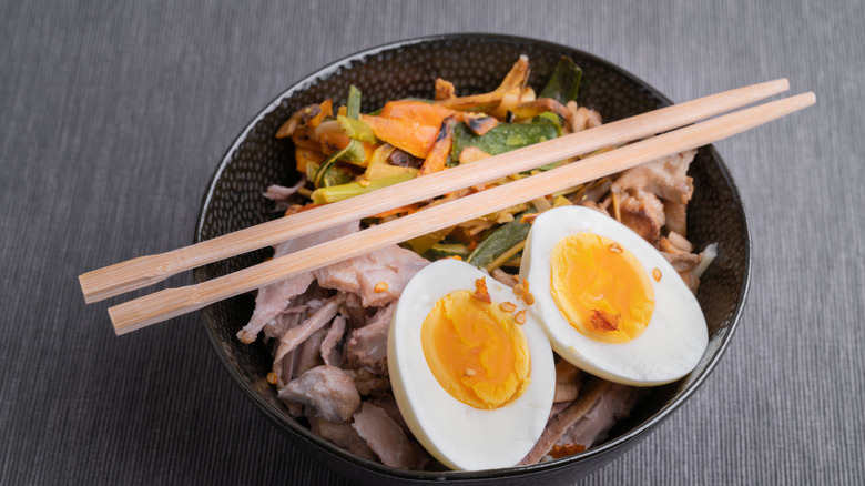 Bowl of ramen with eggs