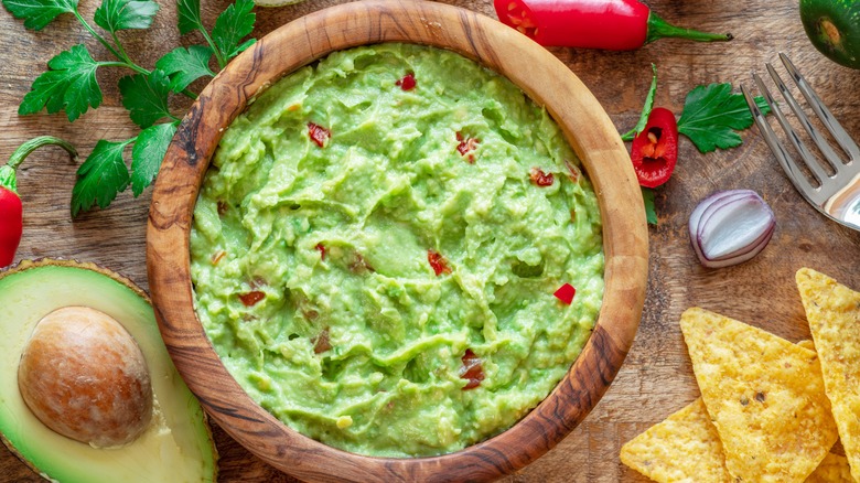 Guacamole in a bowl