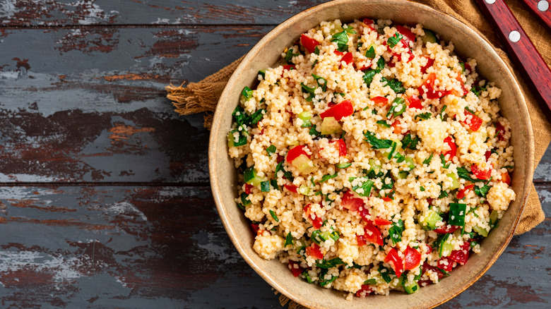 Bowl of fresh tabbouleh 