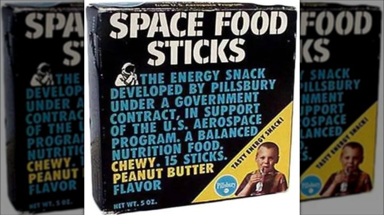 Close up of black box of Space Food Sticks