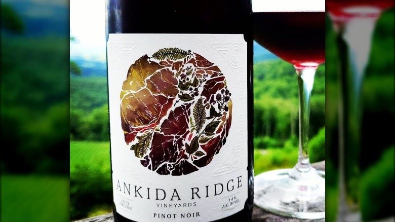 bottle of ankida ridge pinot noir