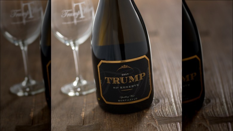 bottle of trump winery 2015 brut reserve