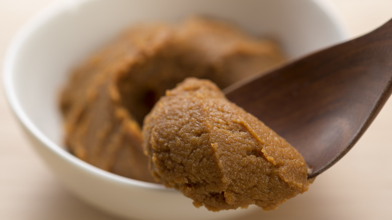 Miso paste close up