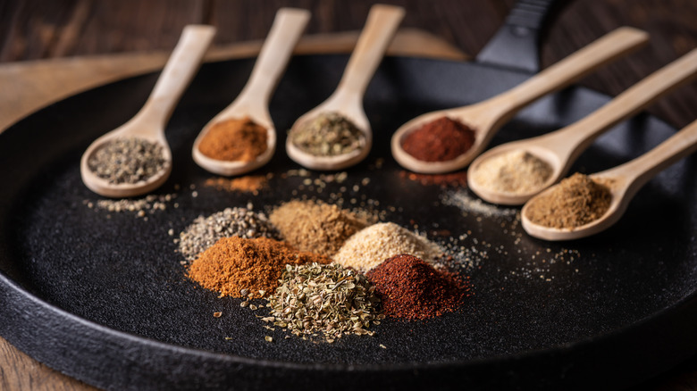 Spices on plate